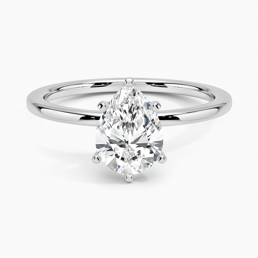 Classic Pear Solitaire Ring