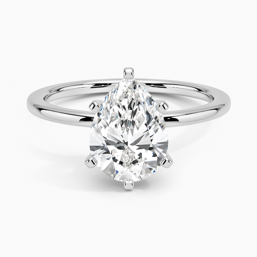 Classic Pear Solitaire Ring