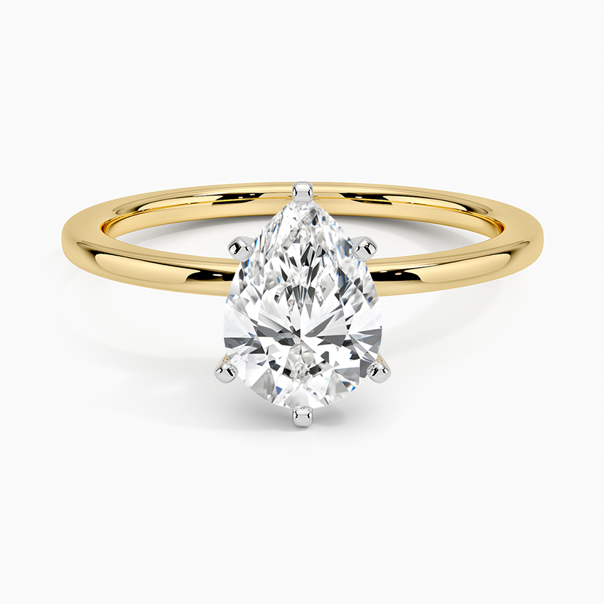 Classic Pear Solitaire Ring