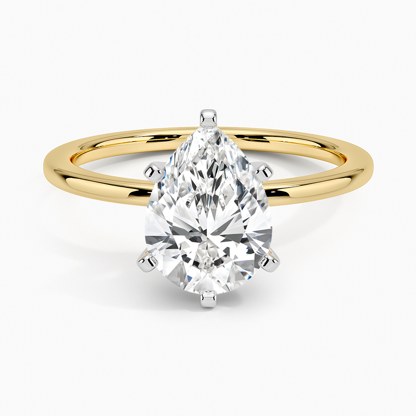 Classic Pear Solitaire Ring